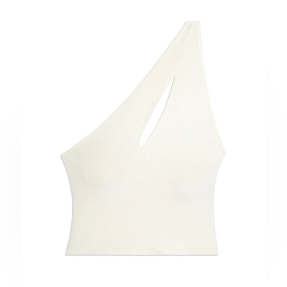 NWT WeWoreWhat cut out jersey rayon one shoulder tank